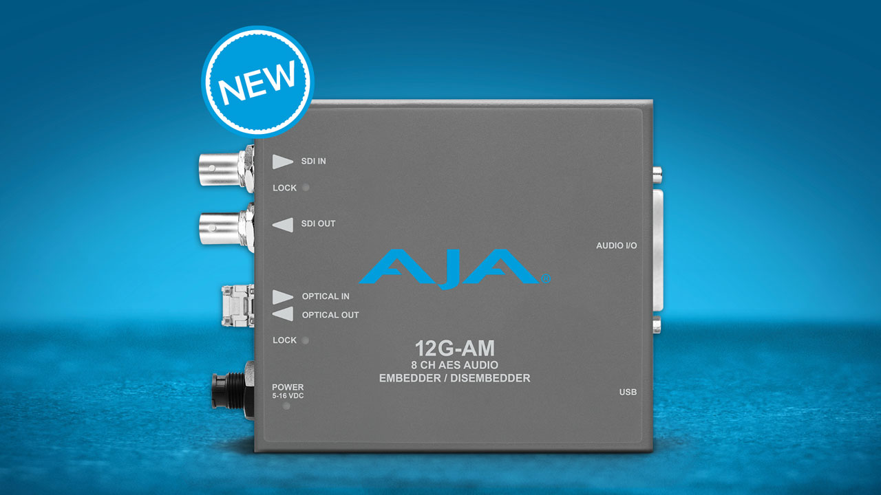 AJA社、 12G-SDI 対応オーディオ エンベッダー/ディスエンベッダー 12G-AM を発表
