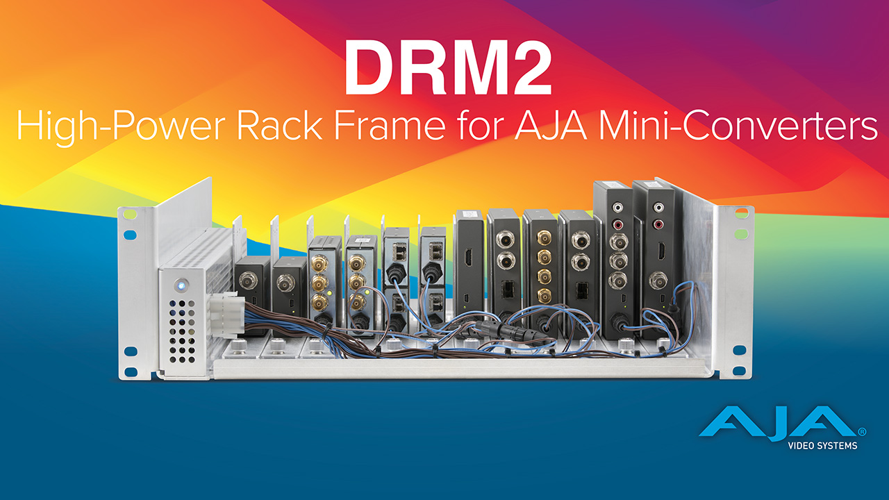 AJA 社、Inter BEE 2023 で AJA ミニコンバーター用ラックマウントフレーム DRM2 を発表