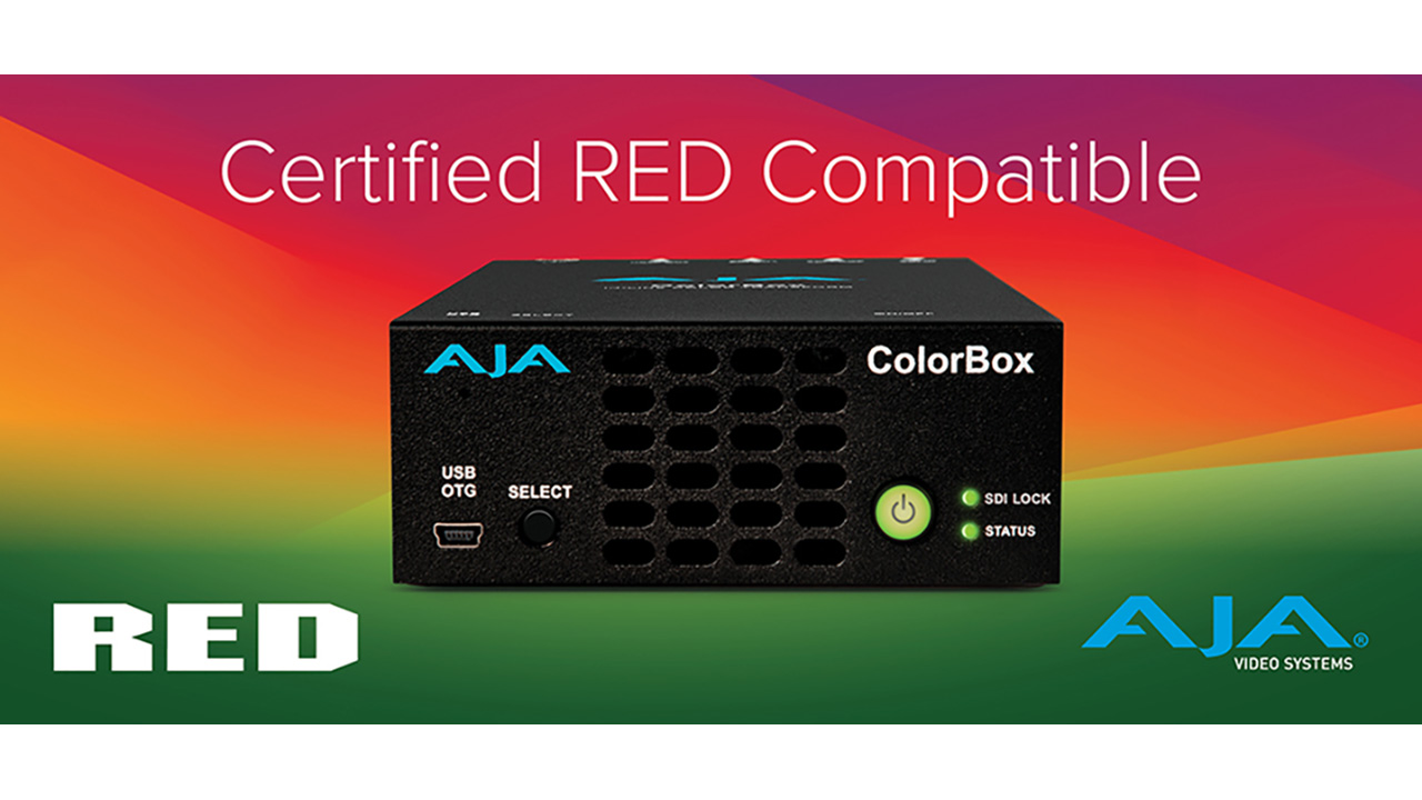 AJA 社 ColorBox、RED 社からの認定を取得