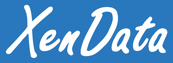 XenData logo white on blue