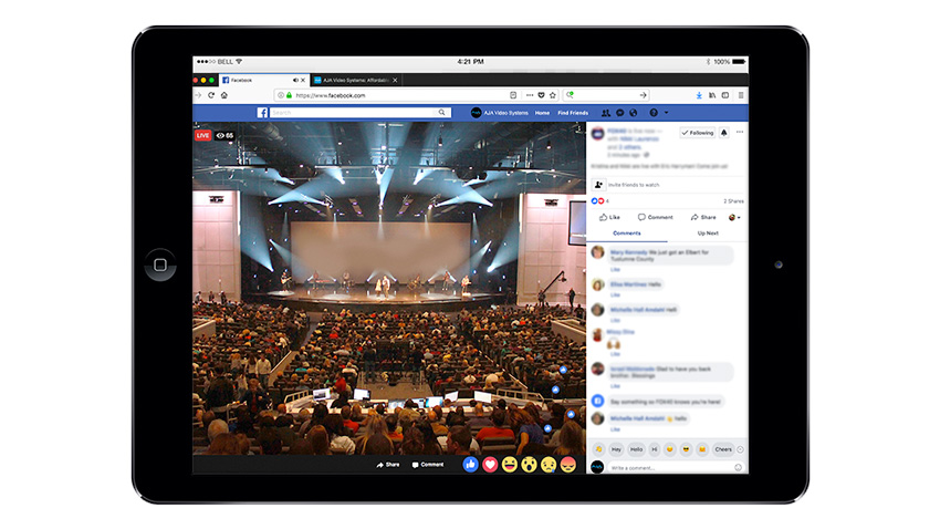 ipad facebook live