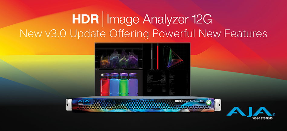 AJA 社、HDR Image Analyzer 12G 向け v3.0 ソフトウェアを発表