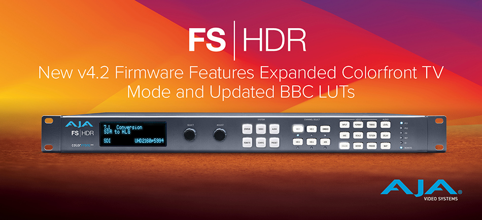 AJA 社、FS-HDR に Colorfront Engine 「TVモード」を搭載