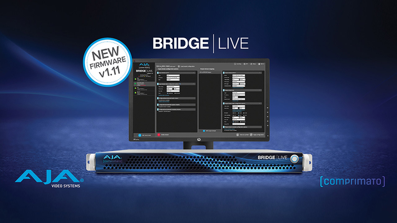 AJA 社、BRIDGE LIVE ファームウェア v1.11 を発表