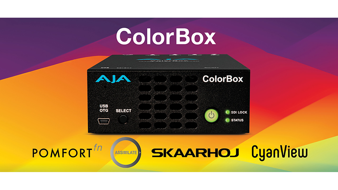AJA 社、Assimilate 社・CyanView 社・Pomfort 社・SKAARHOJ 社とのサードパーティーパートナーシップを締結し ColorBox に機能を統合