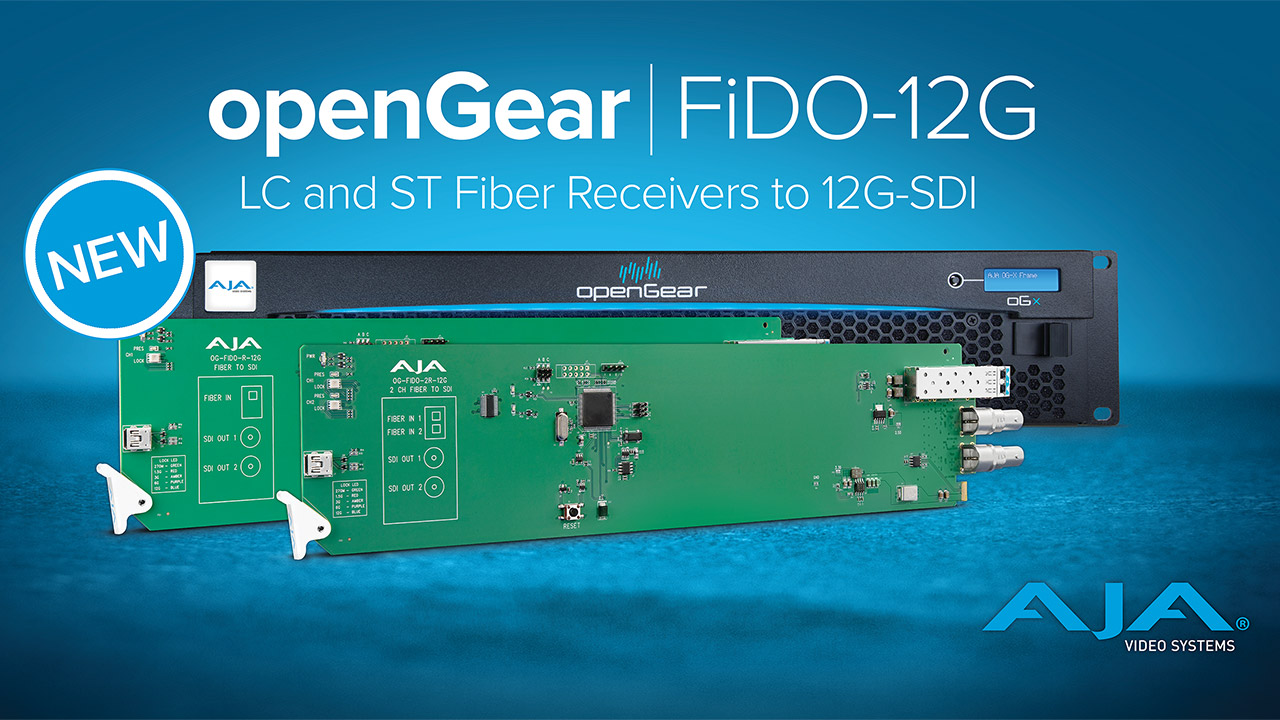 AJA 社、Fiber から 12G-SDI への変換に対応する openGear® 互換コンバーターの新製品を発表
